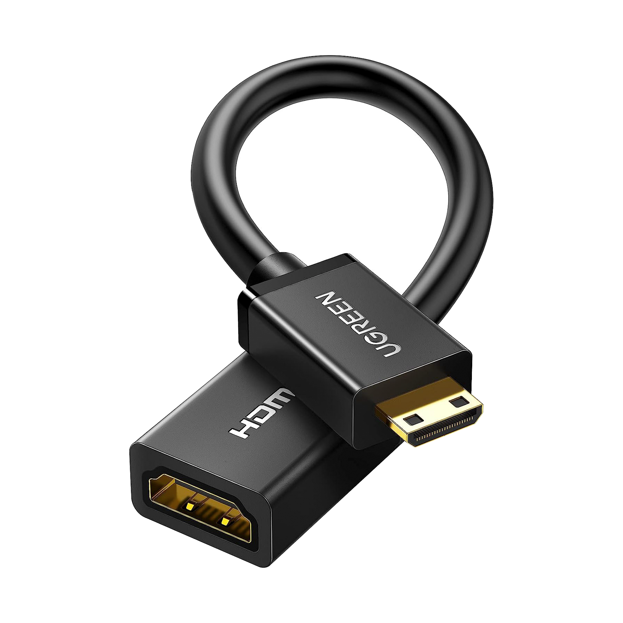 Adaptador Mini HDMI a HDMI (HDMI Tipo C) / 18Gbps / 4K@60Hz / HDR / Tecnología 3D / ARC / Carcasa PC+ABS / HDCP/ Longitud de 22 cm Adaptador Mini HDMI a HDMI (HDMI Tipo C) / 18Gbps / 4K@60Hz / HDR / Tecnología 3D / ARC / Carcasa PC+ABS / HDCP/ Longitud de 22 cm